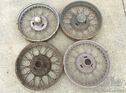 Four 4.50×17 inch wheels for Austin Seven