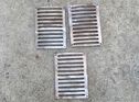 Three nickeled kickplates to mount on valances of 1920s vintage cars