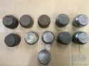 Various hubcaps Model T Ford