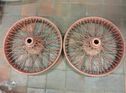 Two restored wire spoked wheels Minerva KK