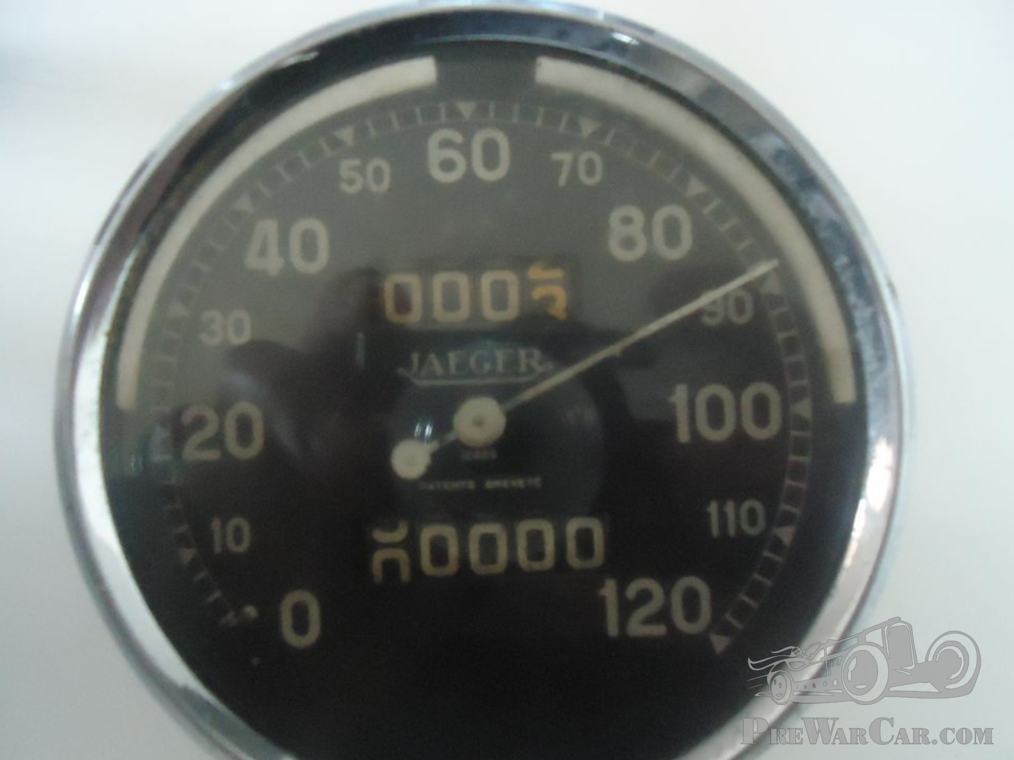 Ancien compteur jaeger verre epais moto auto