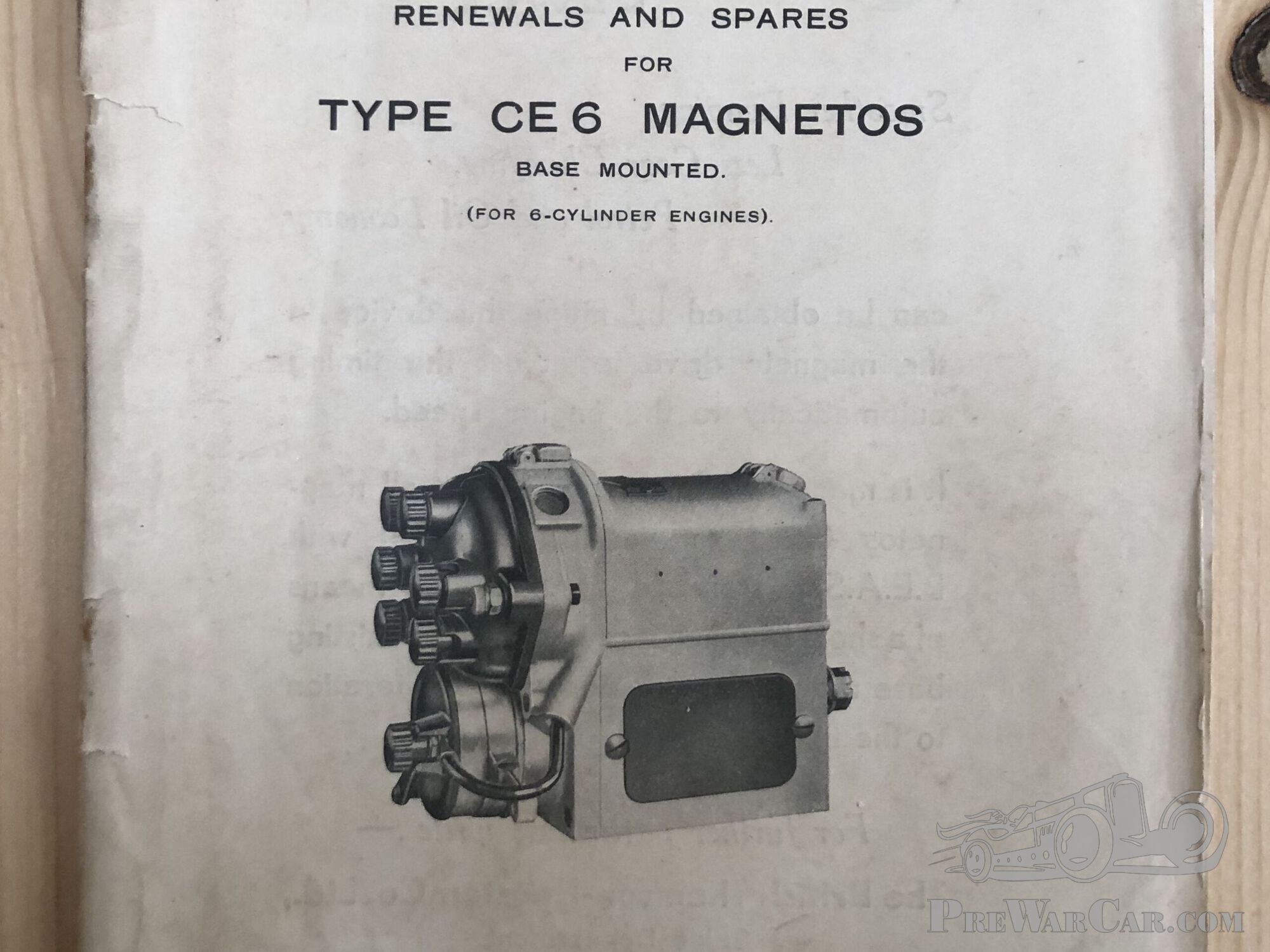 BTH CE6 Magneto booklet
