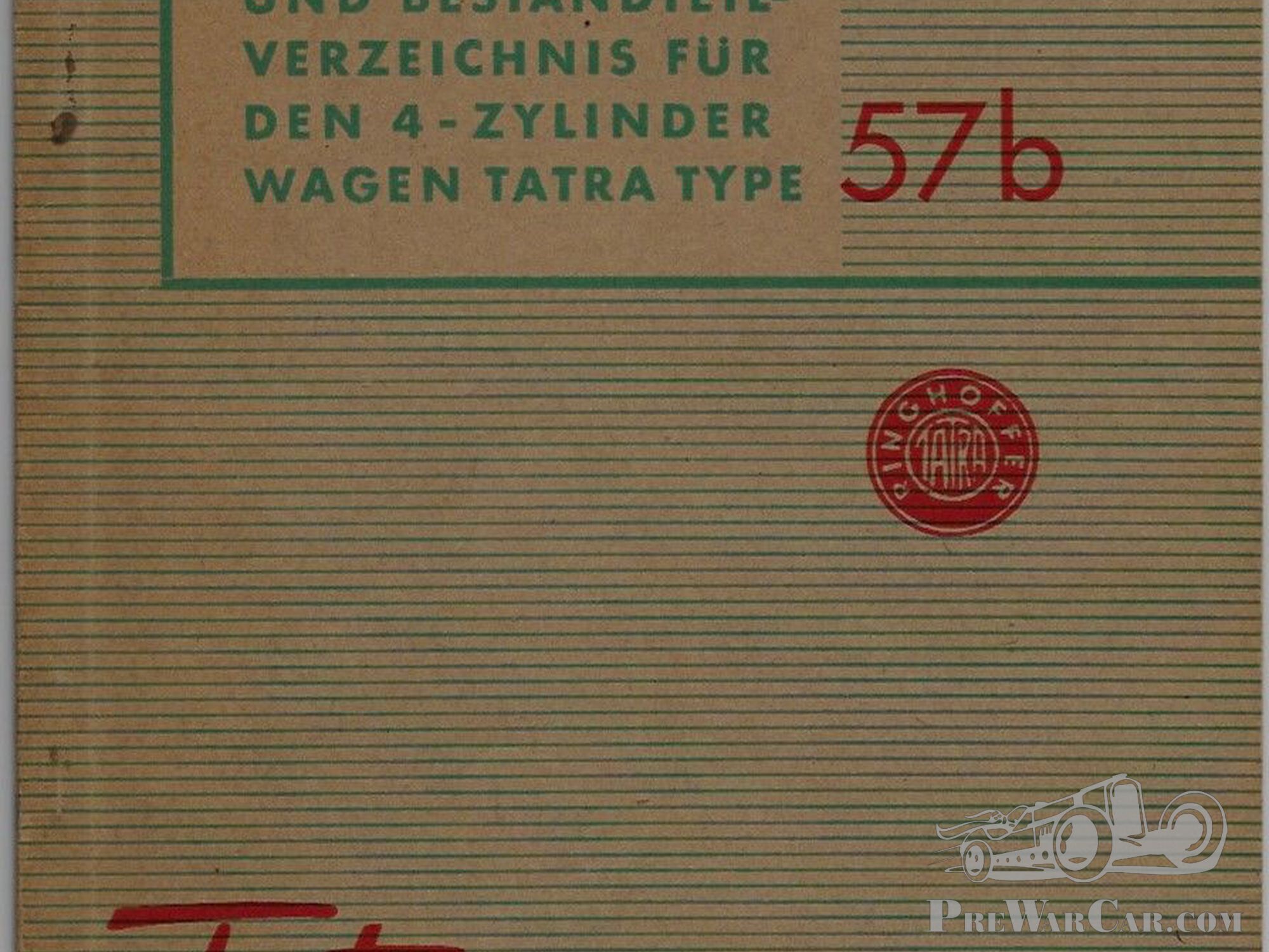 Tatra Handbuch Ersatzteilliste