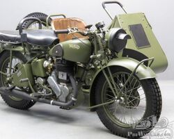 Norton mc Big-Four 633cc with shaft driven sidecar 1941 SOLD
