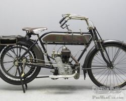 New Hudson mc Model IV B 2 ¾ HP 350cc 1 cyl sv 2611 1913 for sale