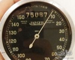 Compteur Jaeger 150km/h avant guerre fond noir