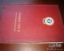 Original Manual/Handbook for the Isotta Fraschini Tipo 8