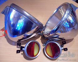 CIBIE HEADLIGHTS & TAILLIGHTS, LANCIA , AMILCAR, BUGATTI.
