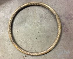 Old Vintage Wooden Steering Wheel Rim. 18 inch