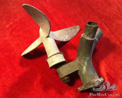 Three blade eccentricly mounted propeller