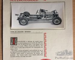 Bugatti Type 50 Sales Brochure Catalogue Original Molsheim