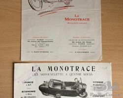 Monotrace Cycle Car Sales Brochures x 2 1926-27