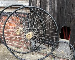Victorian Antique Veteran Tricycle Wheels. 1880's
