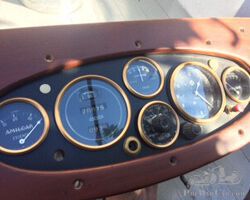 Amilcar M3 Dashboard with oil,  km, clock, battery amp and cables
