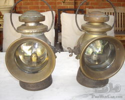 Large Lucas  side lamps, traction engine?