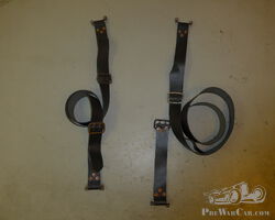 Amilcar set of leather hood straps