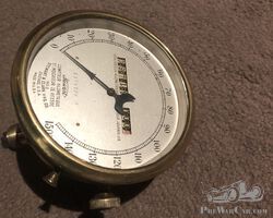 Rare early Brass Stewart speedo in Kms.  P/h