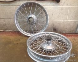 Pair of 20" Rudge Whitworth wire wheels