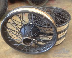 Set of four 18" wire wheels