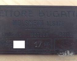 Original serial number plate