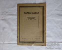 Fiat 527 Cabrio Kraftfahrzeugbrief