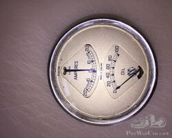 Dual gauges Amp and oil 3"