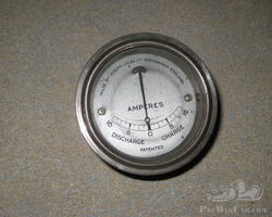 Lucas Nickle Plated Ammeter