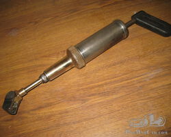 Vintage Bentley Tecalemit grease gun with correct slide on end.