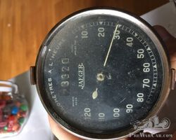 Compteur Jaeger 120km/h avant guerre fond noir