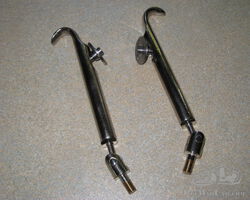 Pair of Reproduction Bugatti Bonnet Catches, Touring Models T40, T38, T43 etc.