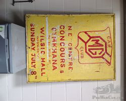 Large MG event sign
