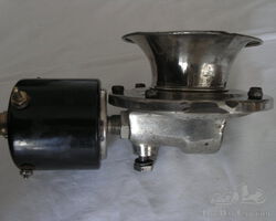 BRASS NICKEL PLATED KLAXON HORN 12v