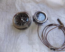 1920's MERCEDES-BENZ SS SSK CLOCK & TEMPERATURE GAUGE