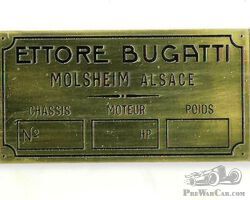 BUGATTI NUMBER PLATE
