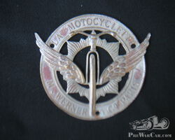 Original Werner Motorcycle Badge in very nice condition