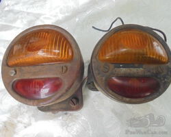 pair of tail lights 9cm.-diam.