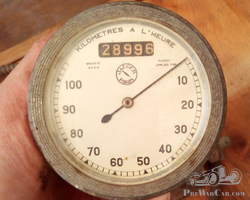 Jaeger Compteur De Vitesse Voiture Ancienne 1920 avec câble et embase rare.
