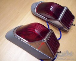 SCINTEX RUBY, Real glass taillights for complex curved fenders. Glass reflector.