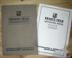 2 Büssing Ersatzteillisten 1927/28