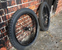 26 x 3 Rebuilt Cyclecar Wheels with New Beaded Edge Ensign Tyres
