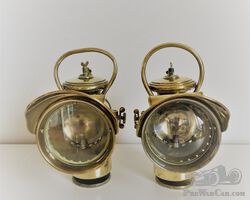 Set of 2 Brass Headlights