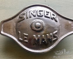 Singer Le Mans spare wheel badge