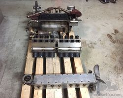 Original engine - front axel of Bugatti 49