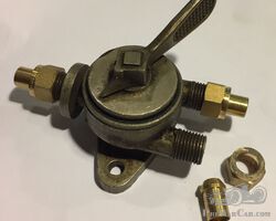 Fuel change over tap.