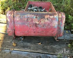 Large oval early American LaFrance gas tank