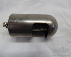 Nickel plated 'Helmet' type dash lamp (late 1920's)