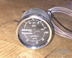 Smiths combined oil pressure / water temperature gauge