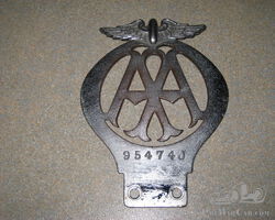 Original 1930s AA Chrome Badge