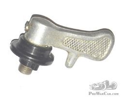 Aluminium lever / knob. 2" long, 3/16" hole.