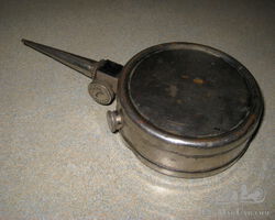 Nickle Plated Large Petrol Primer and Oil Can